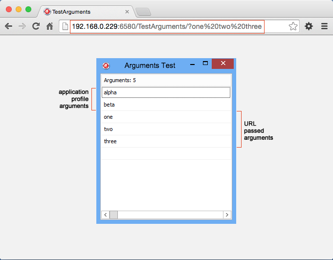 merged command-line arguments