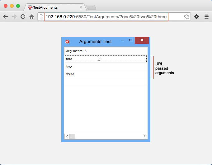 URL passed arguments
