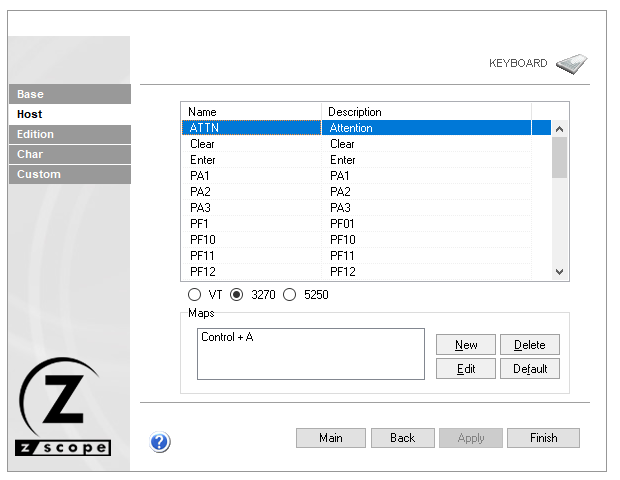 edit ibm extra reflection rumba keyboard
