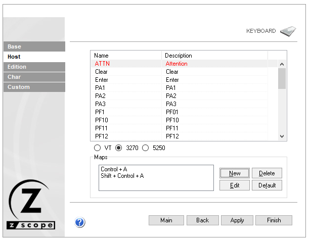 edit ibm extra reflection rumba keyboard