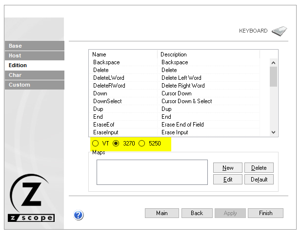 edit ibm extra reflection rumba keyboard
