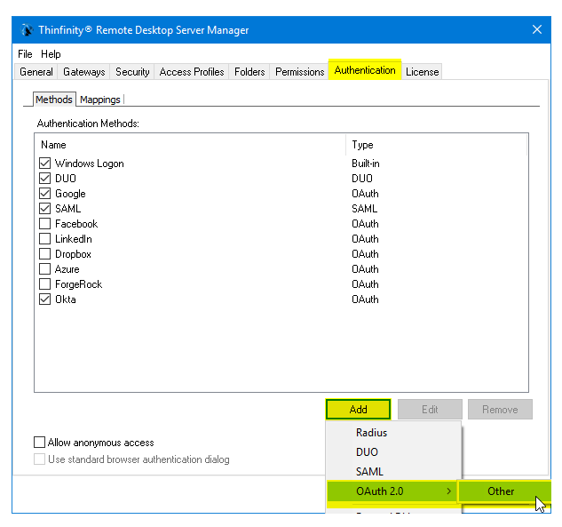 How to configure okta
