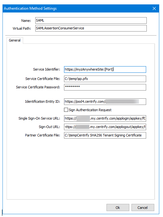 Centrify SSO with SAML for web Terminal Emulation.