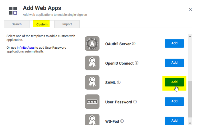 Centrify SSO with SAML for web Terminal Emulation.
