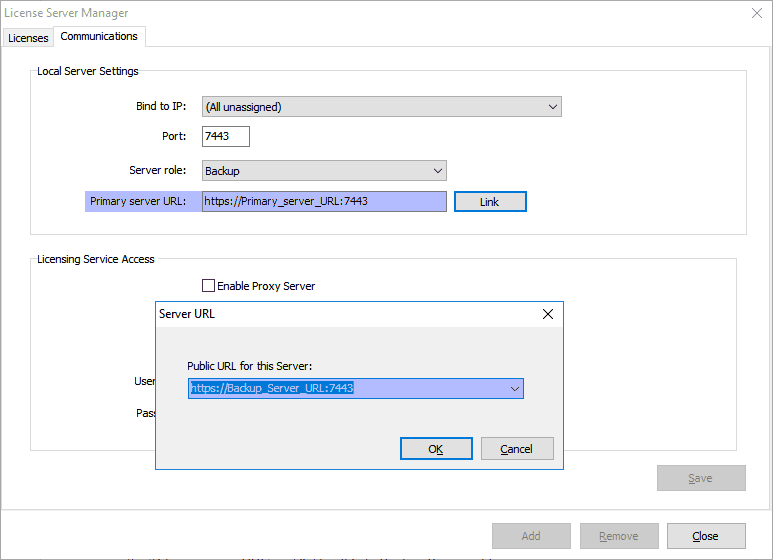 License Server Administrator - High availability, step 02