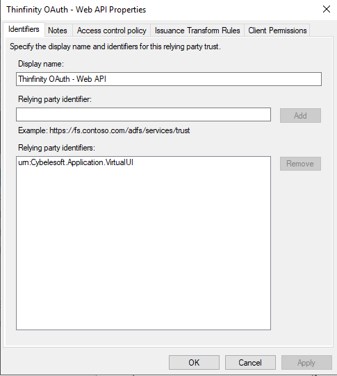 How to configure Thinfinity products with AD FS and OAuth 2.0.