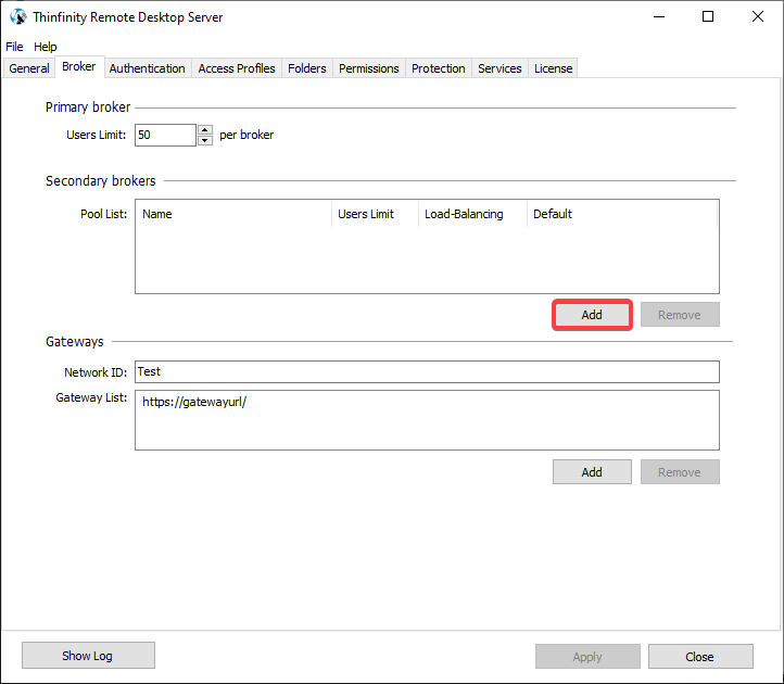 How to Create a VNC Connection using Thinfinity Secondary Pools Feature - 09