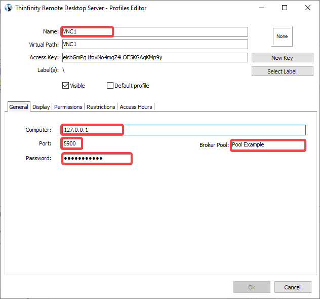 How to Create a VNC Connection using Thinfinity Secondary Pools Feature - 12