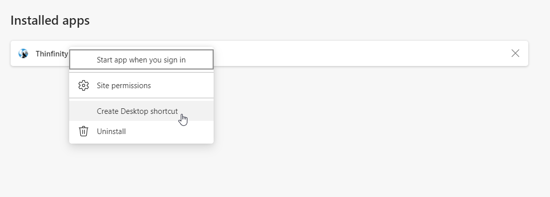 How to create a desktop shortcut to Thinfinity® Remote Desktop - 10