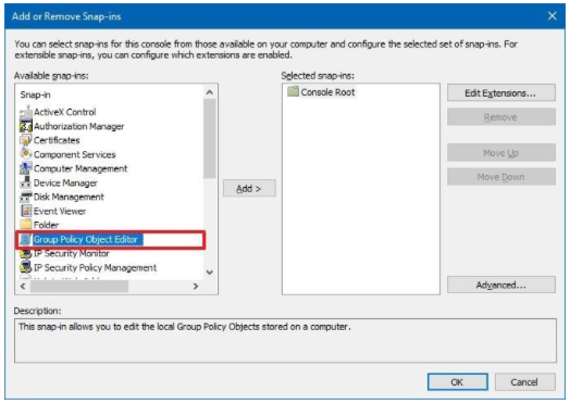 Screenshot example