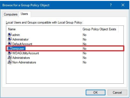 Screenshot example