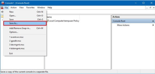 Screenshot example