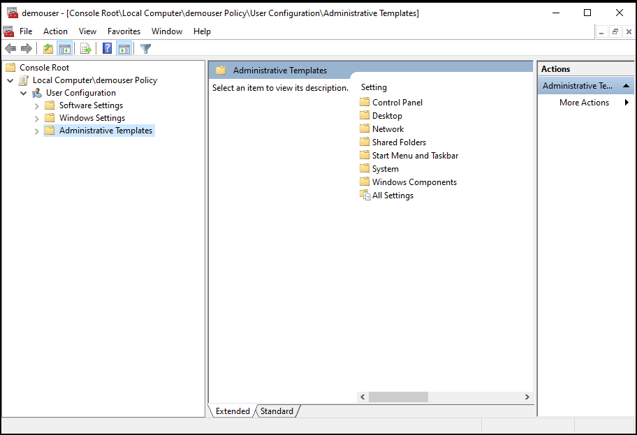 Screenshot example