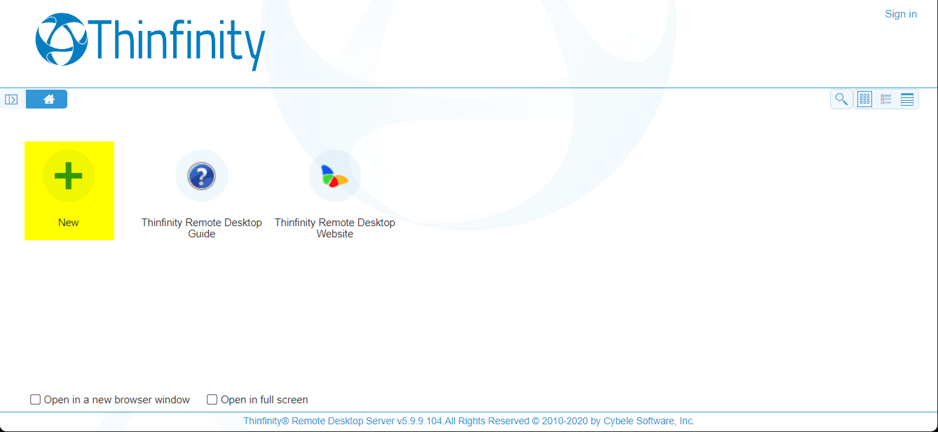 Screenshot example