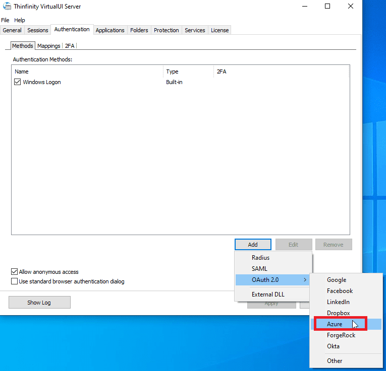Integrated Thinfinity Remote Desktop 5.0 with Azure Active Directory and OAuth 2.0 - 12