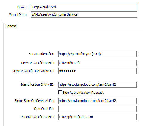 Configure JumpCloud + SAML for your Thinfinity RDP Server, step 07