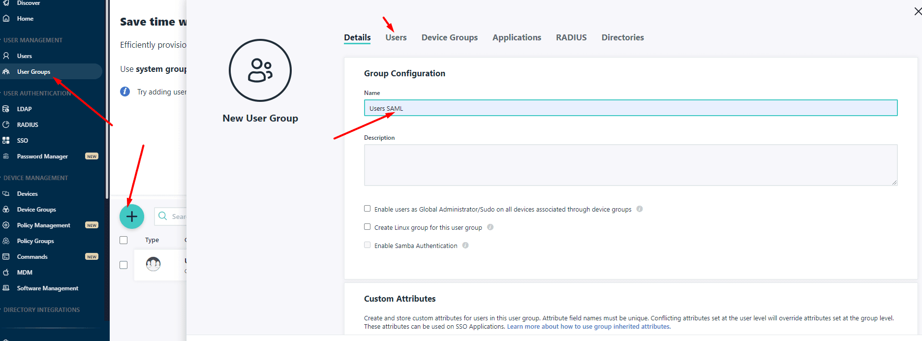 Configure JumpCloud + SAML for your Thinfinity RDP Server, step 11