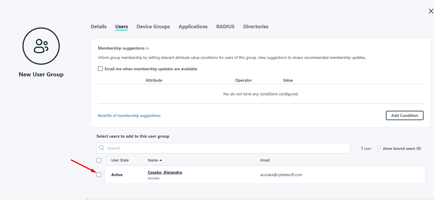 Configure JumpCloud + SAML for your Thinfinity RDP Server, step 12