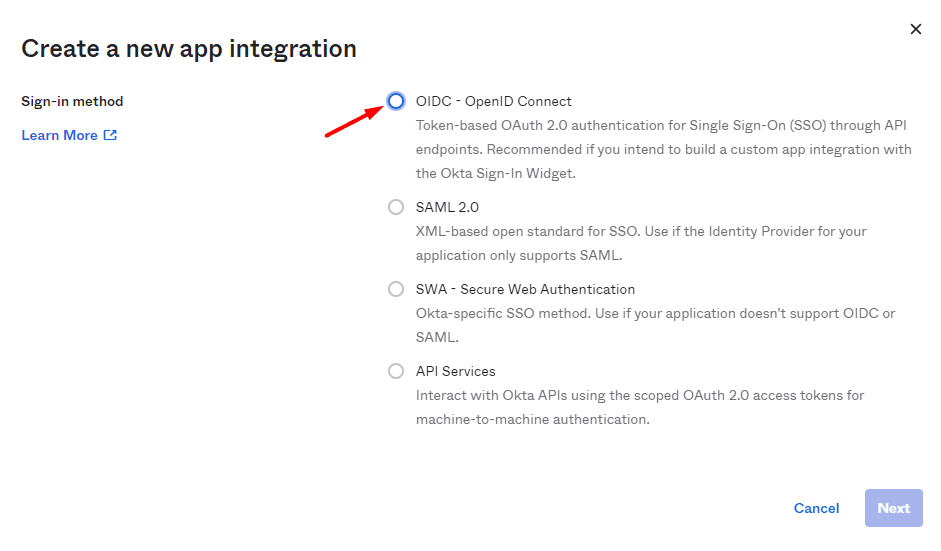 Configure OAuth 2.0 with Okta OpenID Connect, step 02