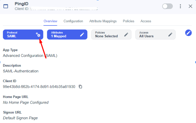 Configure Thinfinity VirtualUI to authenticate using Ping Identity’s SAML, step 08