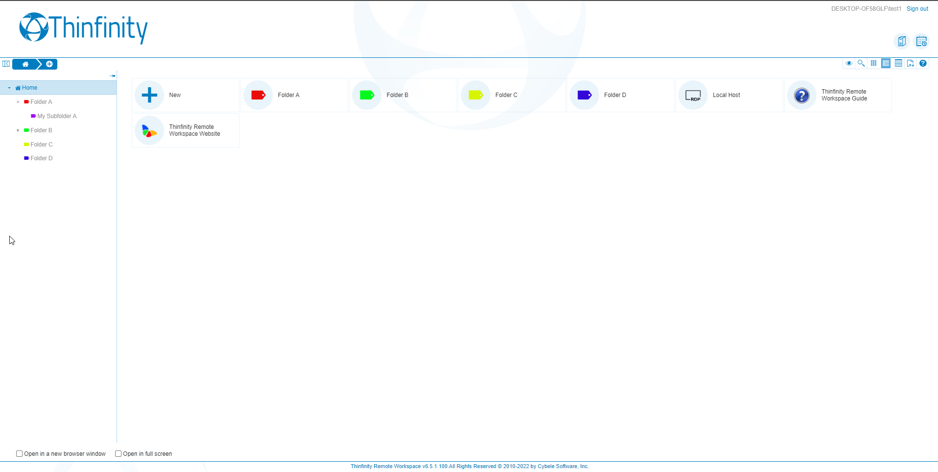 Create Labels with the Web Profile Manager for Thinfinity Remote Workspace, step 01