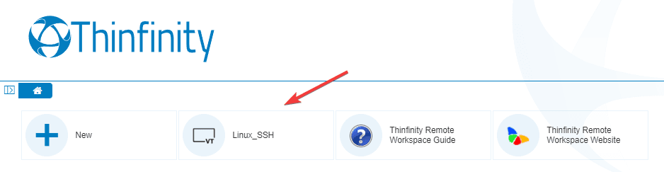 Create SSH connections from your browser using the Thinfinity Remote Workspace, step 04