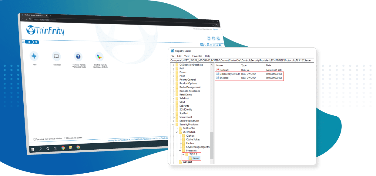 Disable TLS on Thinfinity Workspace