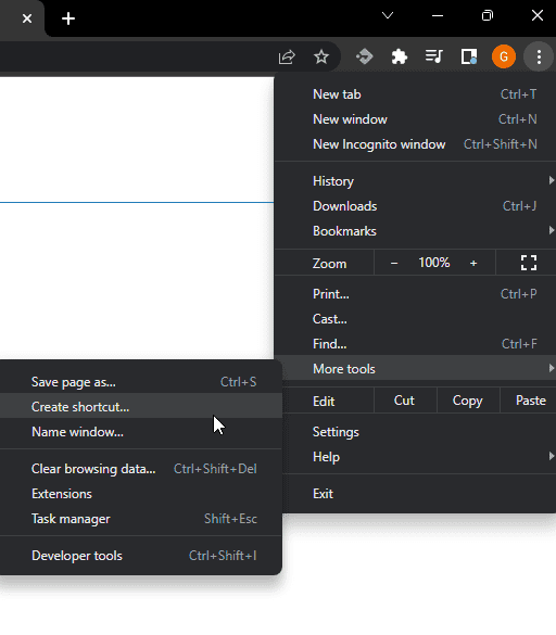 Create a desktop shortcut to Thinfinity Remote Workspace, step 01