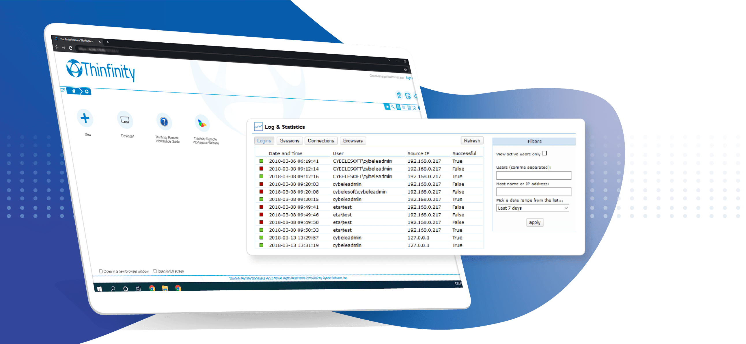 Monitor remote access sessions with Thinfinity
