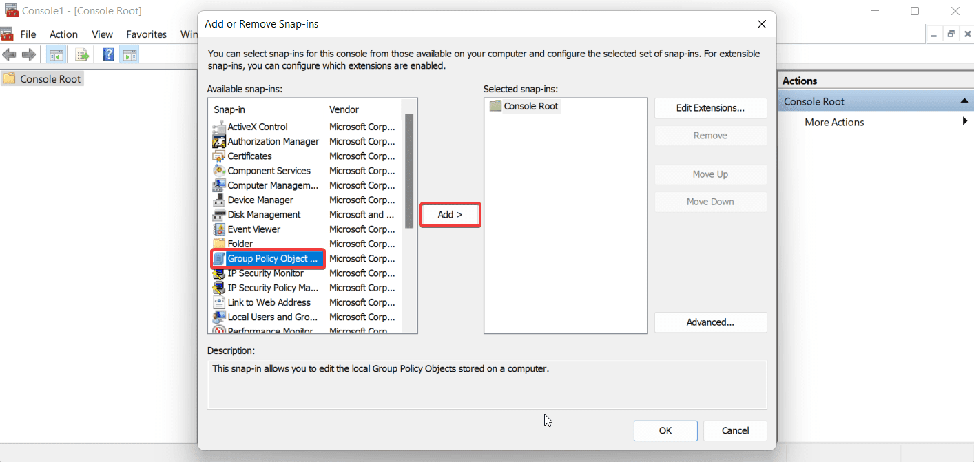 Securing your Remote Workspace environment by using Windows Group Policies, step 02