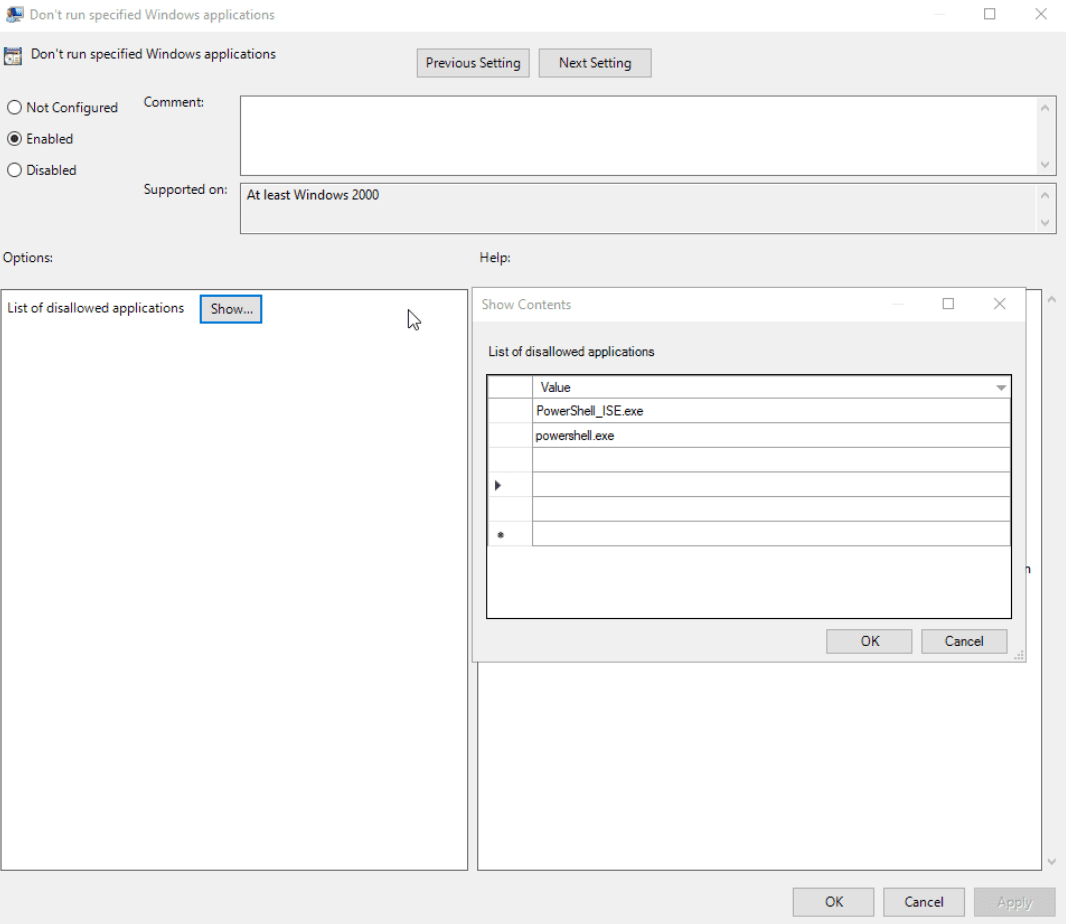 Securing your Remote Workspace environment by using Windows Group Policies, step 14