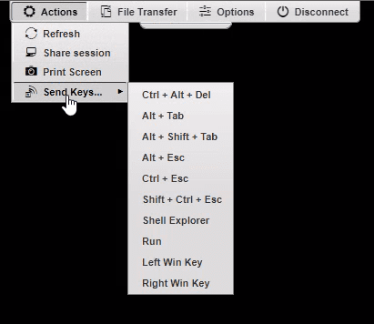 The toolbar shortcuts Structure