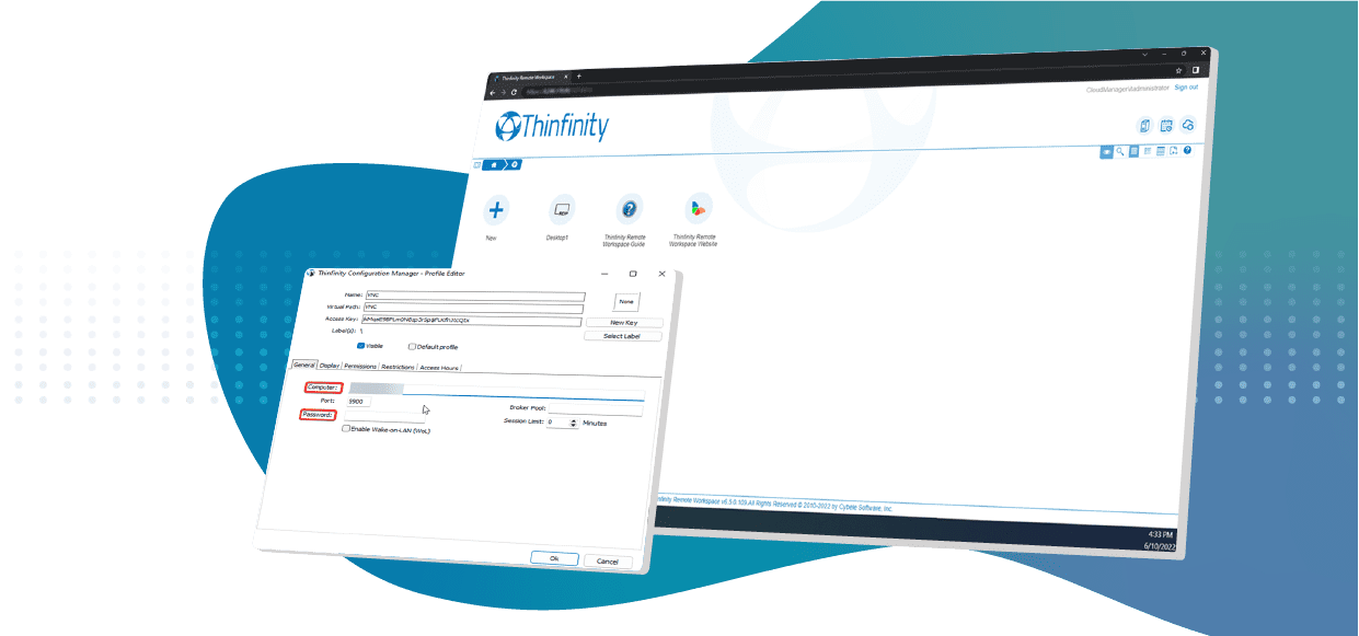 Create a VNC connection using Thinfinity Remote Workspace