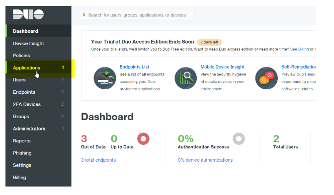 Integrate Duo 2FA Security Login to your Thinfinity Remote Workspace Remote Desktop access, step 01