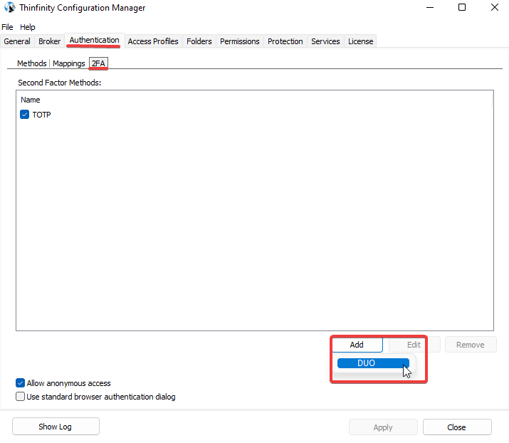 Integrate Duo 2FA Security Login to your Thinfinity Remote Workspace Remote Desktop access, step 05