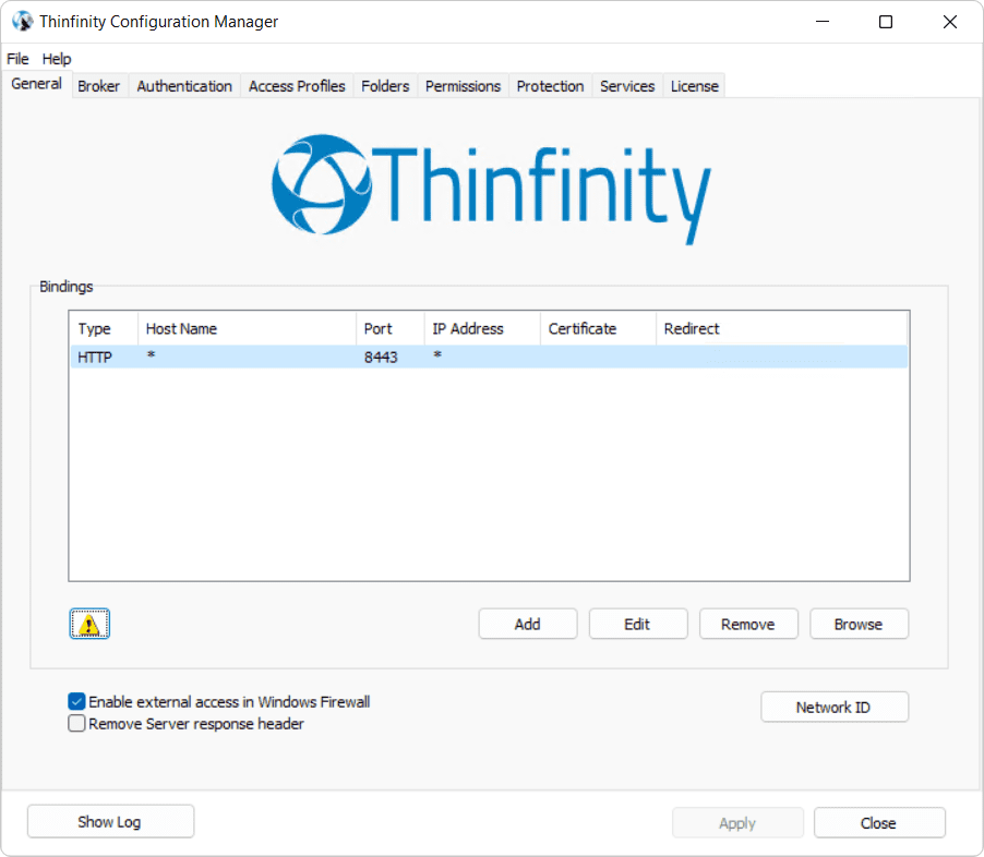 Thinfinity Workspace configuration manager