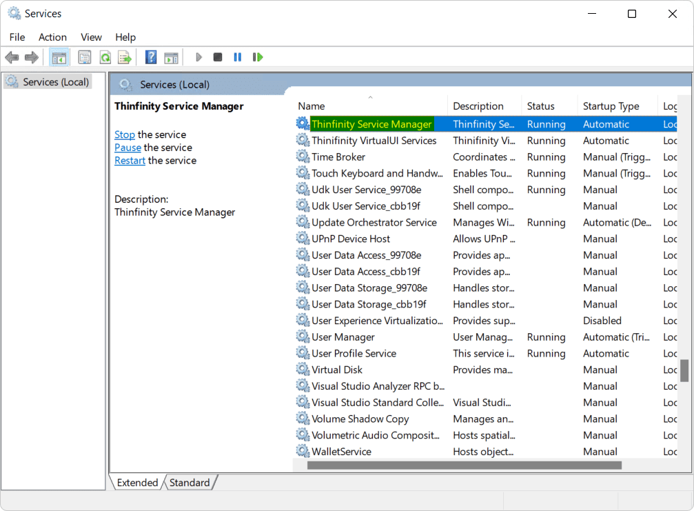 Restart Thinfinity Workspace Service