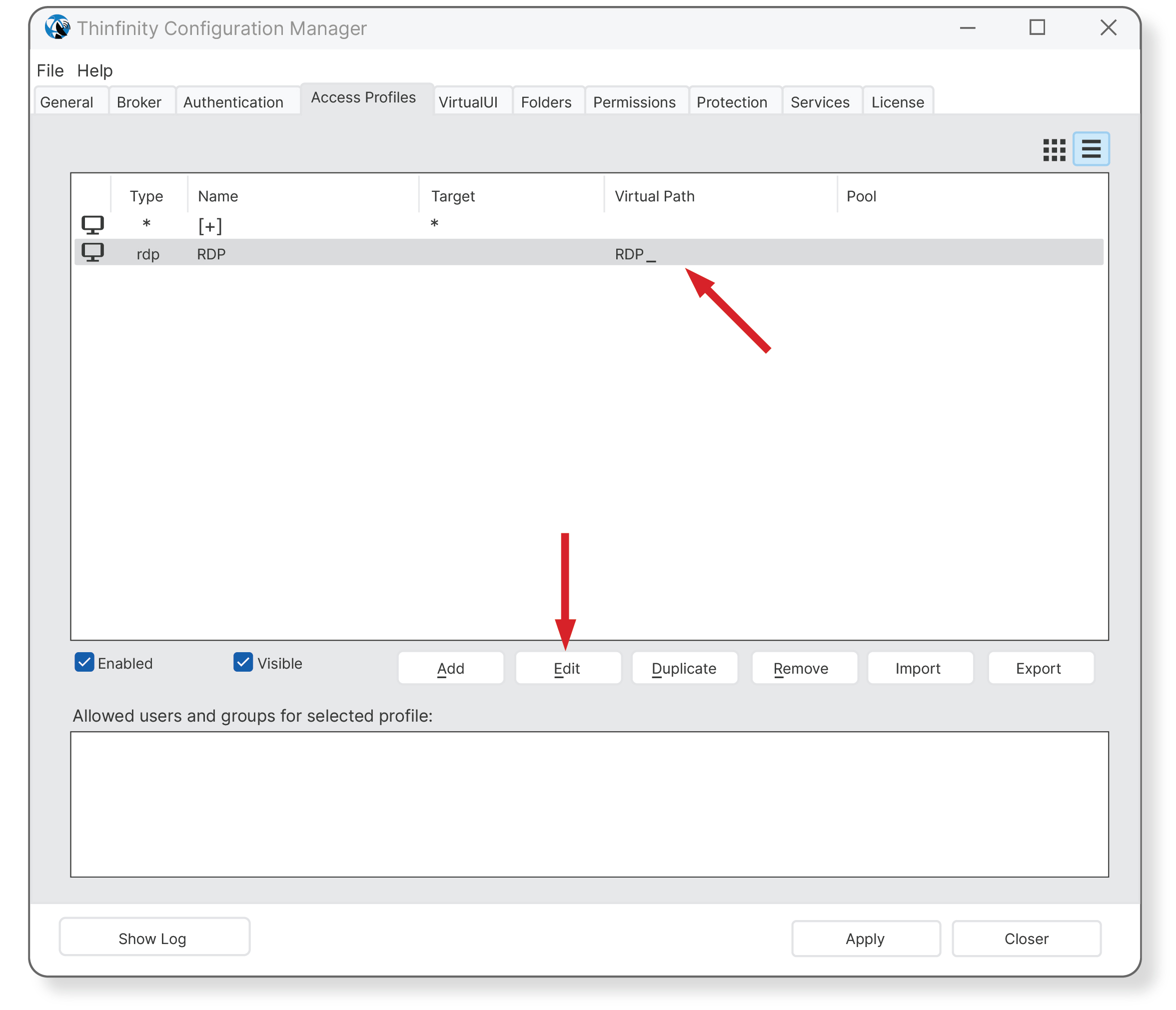  navigate to your Thinfinity Configuration Manager dashboard - screenshot
