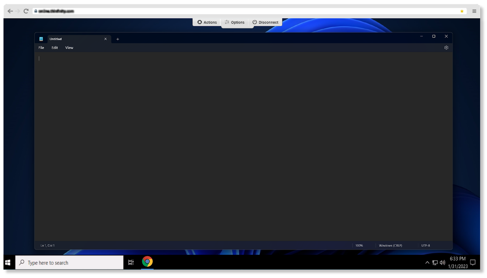 Secure Remote desktop connection - screenshot