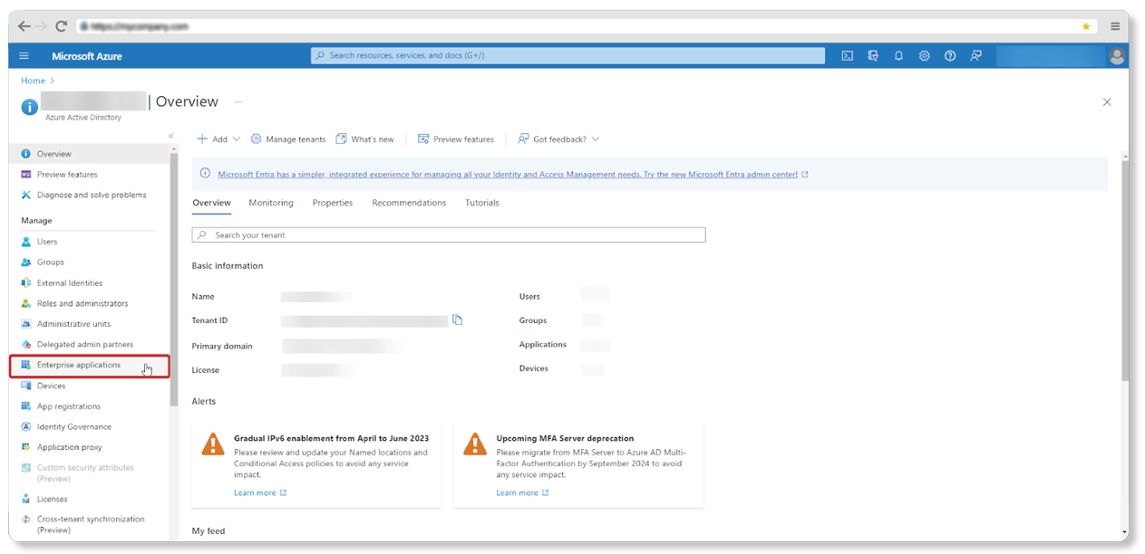 azure active directory enterprise applications - screenshot 
