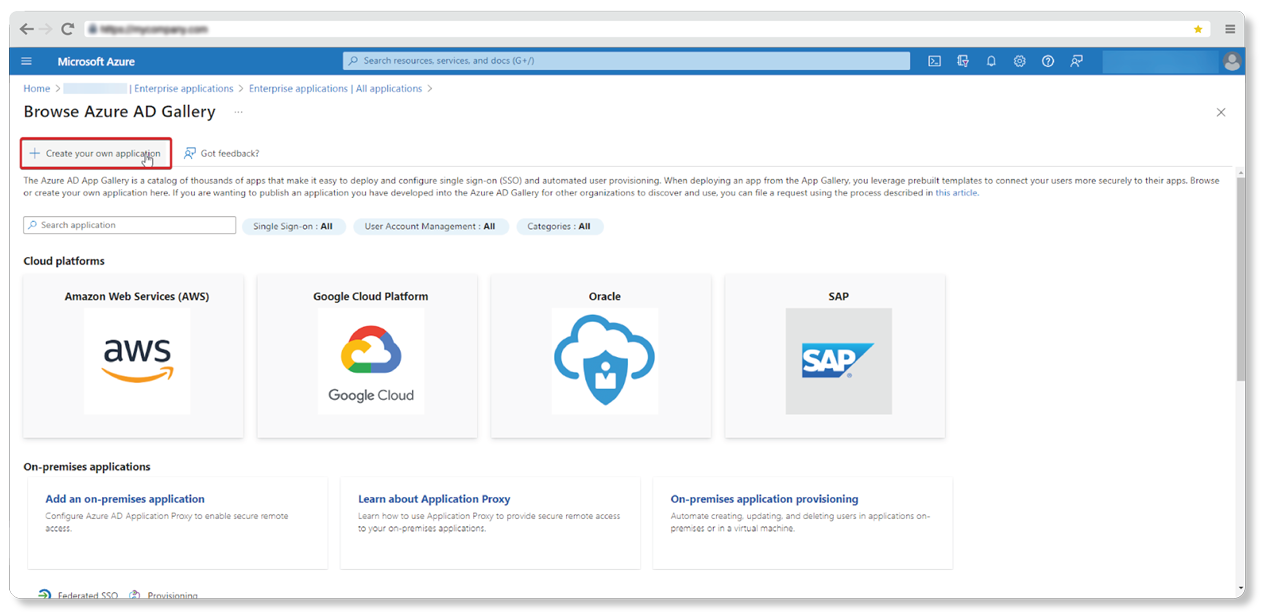 remote workspace configure non gallery application - screenshot 