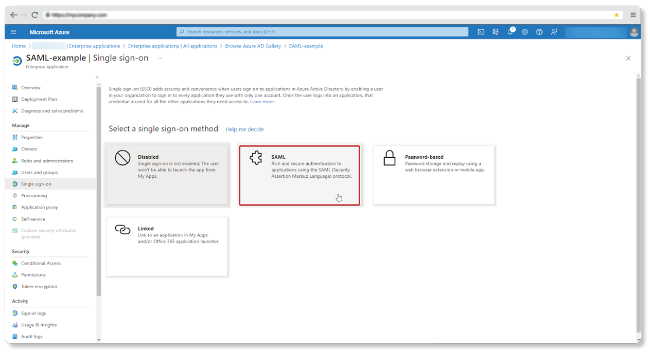 vui select SAML thinfinity virtualui - screenshot