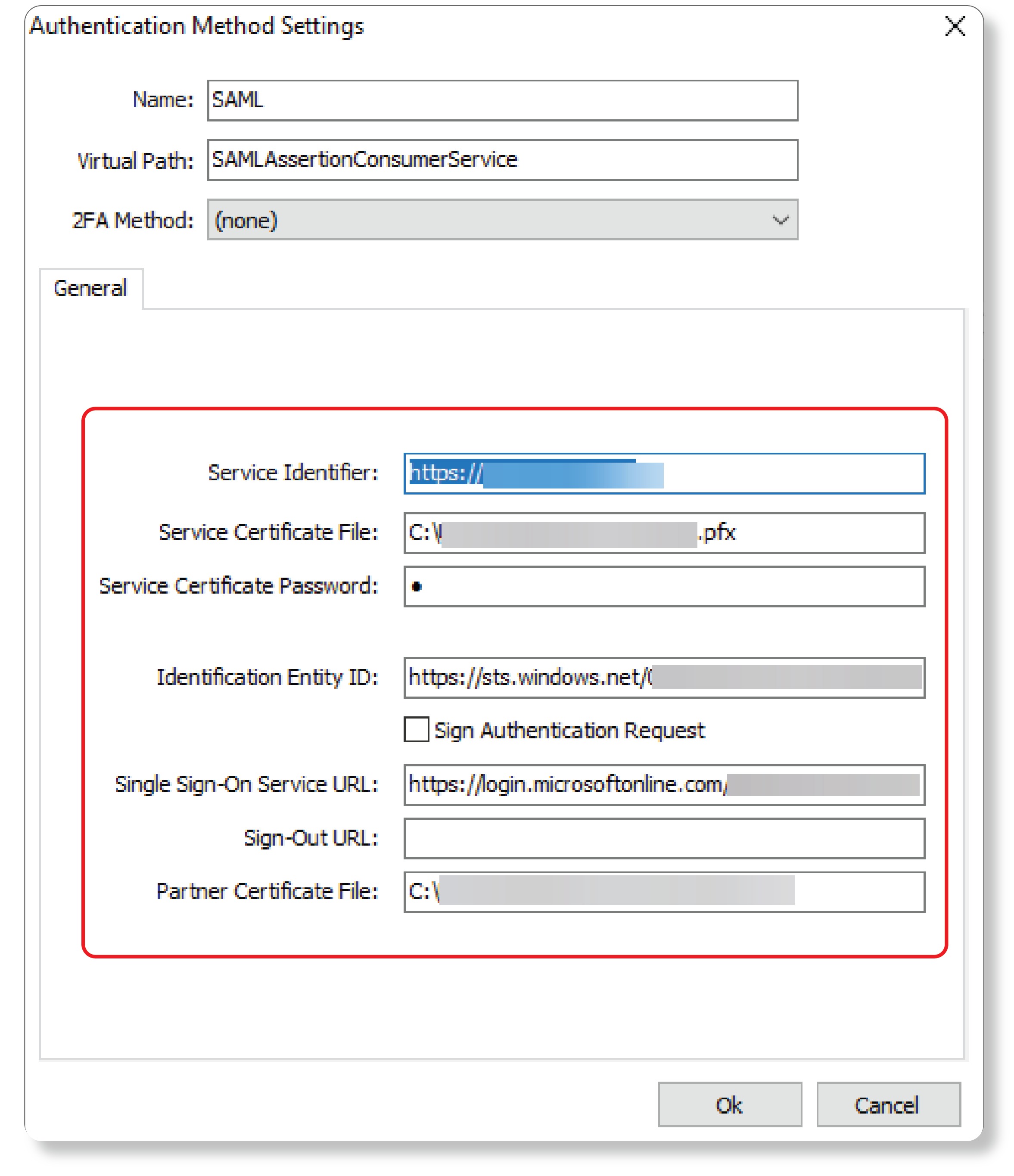 Authentication Methods, setting up azure - screenshot