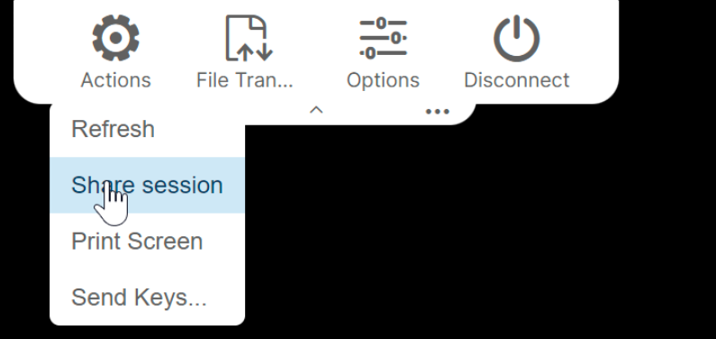 Thinfinity RDP Web toolbar