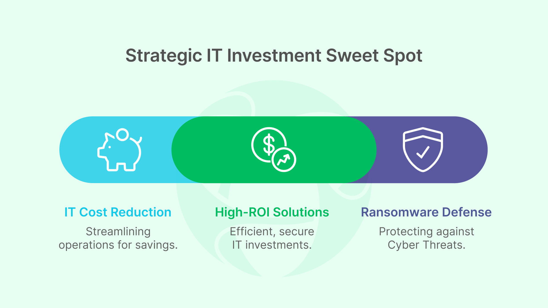 Strategic IT Investment: Balancing IT cost reduction, high-ROI solutions, and strong ransomware defense.